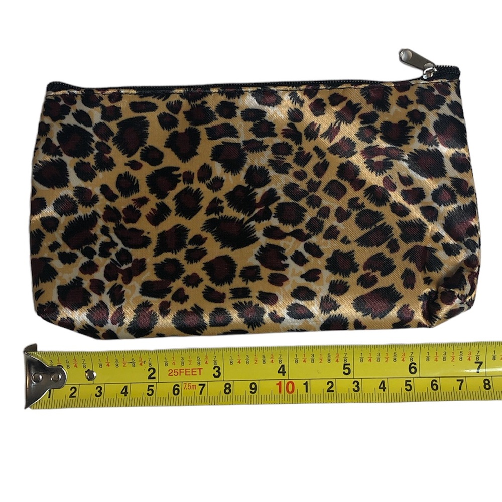 Leopard Print Small Makeup / Cosmetics Bag / Clutch, New Without Tags - Picture 6 of 8